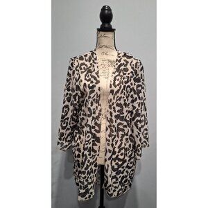 NEW Suvimuga Animal Print Open Front Cardigan Kimono/Sz.  XL